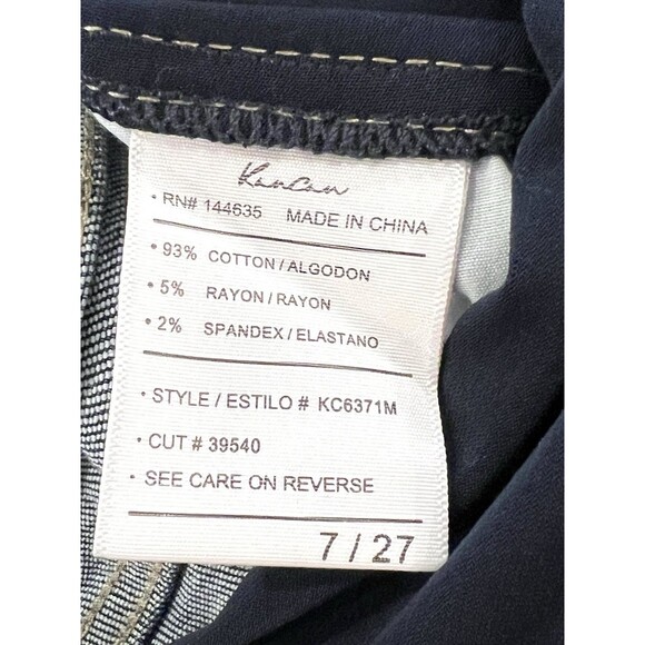 Kancan Maternity Stretch Shorts Blue Denim Distressed Full Belly Panel Sz 7/27 - Picture 13 of 14